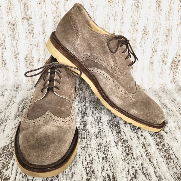 Frye | Shoes | Frye Jim Wedge Wingtip Suede Oxford Grey Gray 